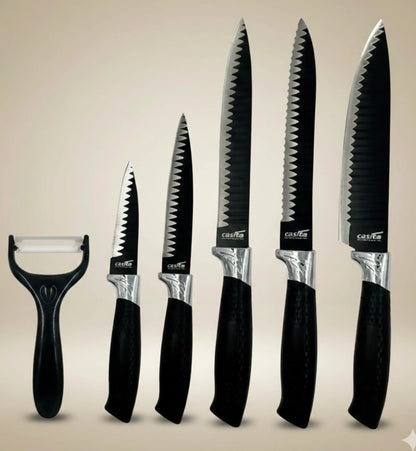 KIT C/ 6 FACAS DE AÇO INOX