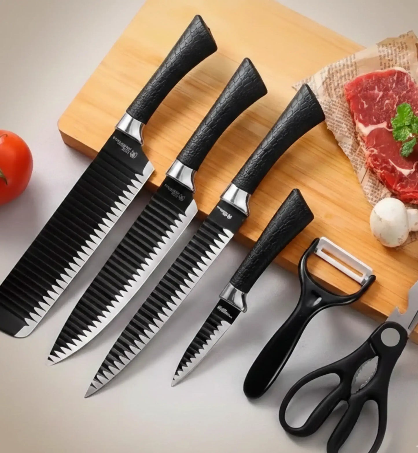 KIT C/ 6 FACAS DE AÇO INOX