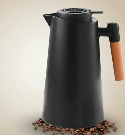 GARRAFA TÉRMICA C/ TERMÔMETRO DIGITAL 1L