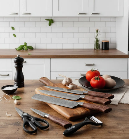 KIT C/ 6 FACAS DE AÇO INOX